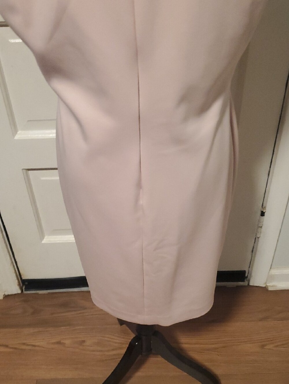 Ivanka Trump Blush Pink Sleeveless Midi Dress with Embroidered White Collar - Picture 8 of 9